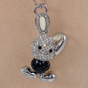 Bunny with sneakers crystal necklace Alilang
